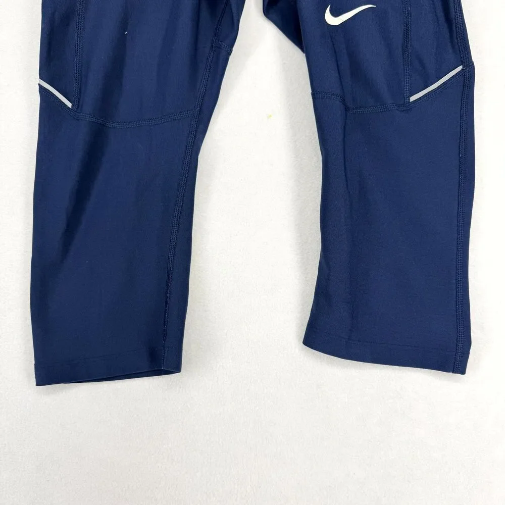 Nike Dri-Fit Workout Capri‎ Navy Legging Womens Size S